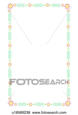 Stock Illustration - leaf, flower, frame, rim. Fotosearch