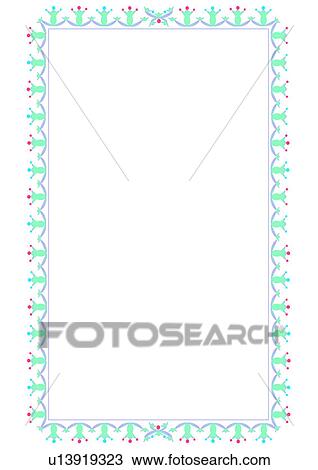 leaf, flower, rim, frame View Large Illustration Drawing - leaf, flower, rim, frame. Fotosearch