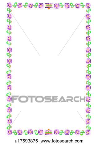 leaf, frame, flower, rim View Large Illustration Stock Illustration - leaf, frame, flower, rim. Fotosearch