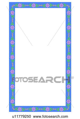 Clipart - rim, frame, flower, leaf. Fotosearch