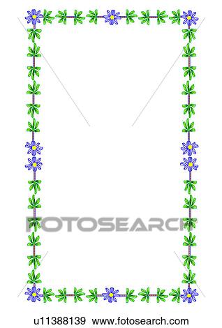 rim, frame, flower, leaf View Large Illustration Stock Illustration - rim, frame, flower, leaf. Fotosearch