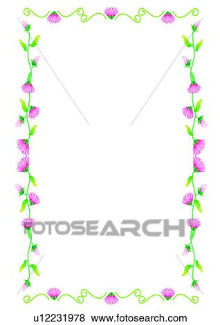 Stock Illustration - rim, frame, flower, leaf. Fotosearch