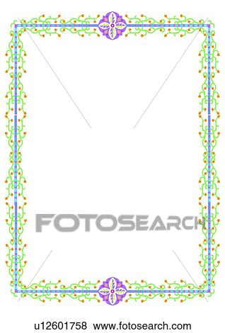rim, frame, flower, leaf View Large Illustration Stock Illustration - rim, frame, flower, leaf. Fotosearch
