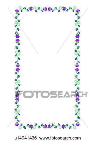 rim, frame, flower, leaf View Large Illustration Stock Illustration - rim, frame, flower, leaf. Fotosearch