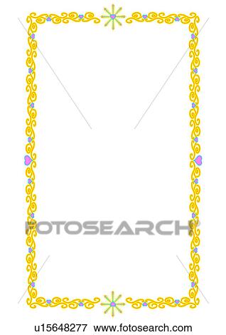 Stock Illustration - rim, frame, flower, leaf. Fotosearch