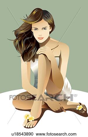 Clipart - Brown Hair, Close-Up. Fotosearch