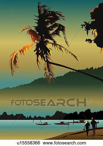 Stock Illustration - Health Spa, Spa, Unknown Age, Tranquil Scene, Unrecognizable Person, Scenics. Fotosearch