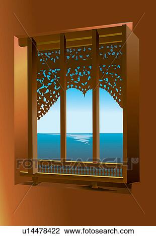 Ideas, Frame, Window, Decor, Home Interior, Sky, Indoor View Large Illustration Drawing - Ideas, Frame, Window, Decor, Home Interior, Sky, Indoor. Fotosearch