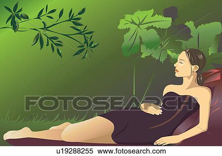 Outdoor, Spa Treatment, Well-Being, Beauty View Large Illustration Stock Illustration - Outdoor, Spa Treatment, Well-Being, Beauty. Fotosearch