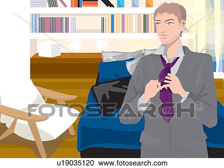 bed, knot, picture, vision, formal clothing View Large Illustration Clipart - bed, knot, picture, vision, formal clothing. Fotosearch
