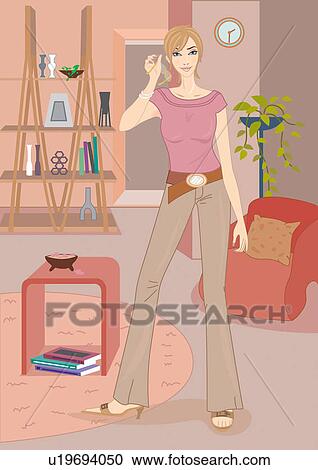 Clipart - detail, visualization, projection, conceptualized, sofa, indoors. Fotosearch