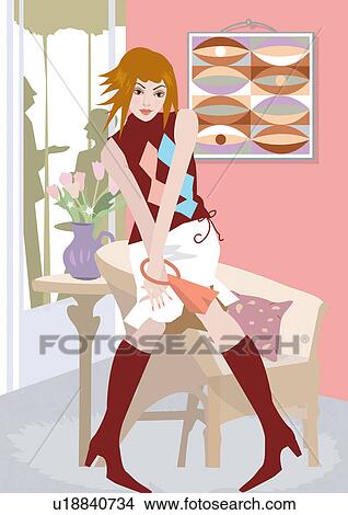 posing, purse, detail, picture, vanity, visualization View Large Illustration Stock Illustration - posing, purse, detail, picture, vanity, visualization. Fotosearch