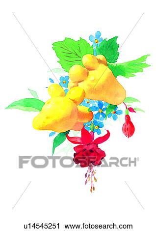 Clip Art - watercolor, plant, flower. Fotosearch