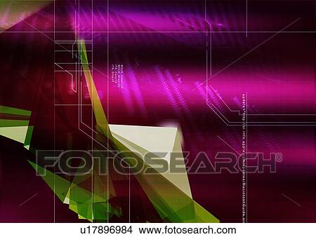 Green abstract shape on a pink background View Large Illustration Stock Illustration - Green abstract shape on a pink background. Fotosearch