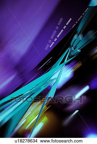 Jagged green shapes superimposed on a purple background View Large Illustration Stock Illustration - Jagged green shapes superimposed on a purple background. Fotosearch