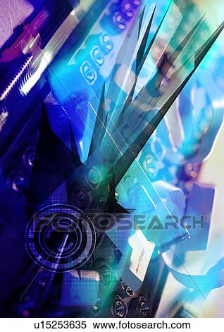Pattern of blue and green shapes View Large Illustration Stock Illustration - Pattern of blue and green shapes. Fotosearch