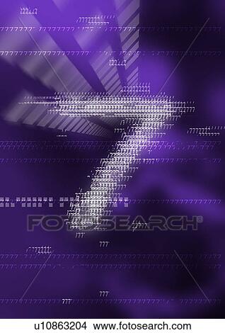 Close-up of a number superimposed on a blue background View Large Illustration Stock Illustration - Close-up of a number superimposed on a blue background. Fotosearch
