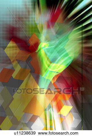 Close-up of colored squares superimposed on a grey background View Large Illustration Stock Illustration - Close-up of colored squares superimposed on a grey background. Fotosearch