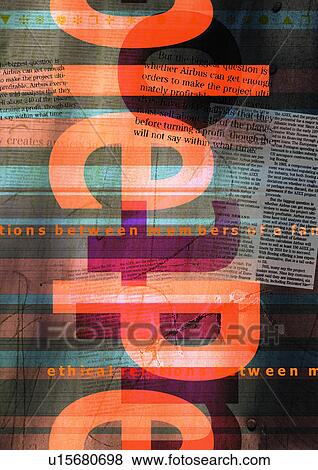 Close-up of red text superimposed on a black background View Large Illustration Stock Illustration - Close-up of red text superimposed on a black background. Fotosearch