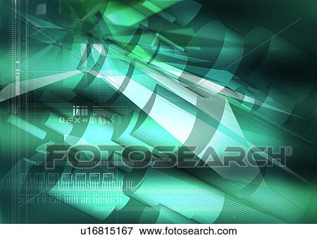 Stock Illustration - Close-up of rolls superimposed on a green background. Fotosearch