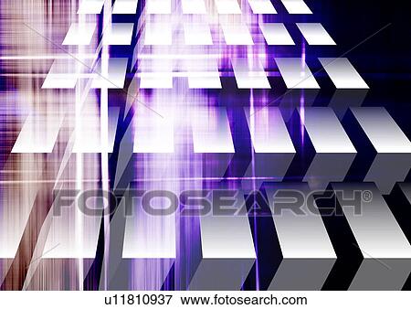Stock Illustration - Close-up of squares superimposed on a grey background. Fotosearch