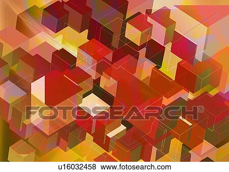Stock Illustration - Pattern of red and yellow squares. Fotosearch