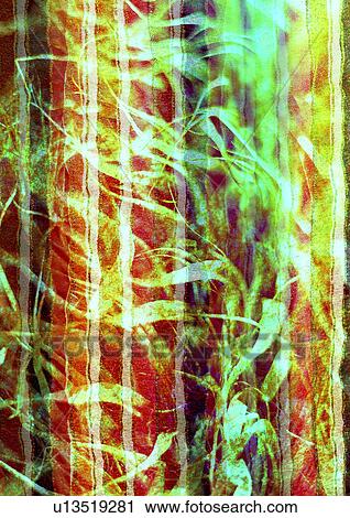 Plants superimposed on a multi colored background View Large Illustration Clip Art - Plants superimposed on a multi colored background. Fotosearch