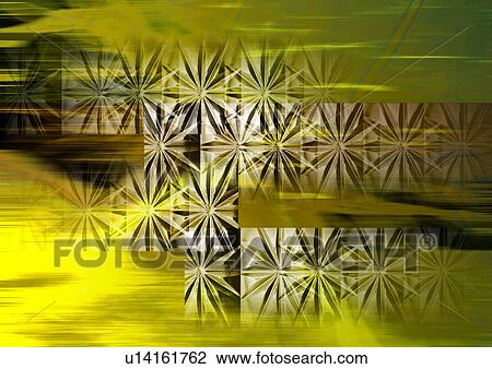 Star pattern superimposed on a golden background View Large Illustration Drawing - Star pattern superimposed on a golden background. Fotosearch