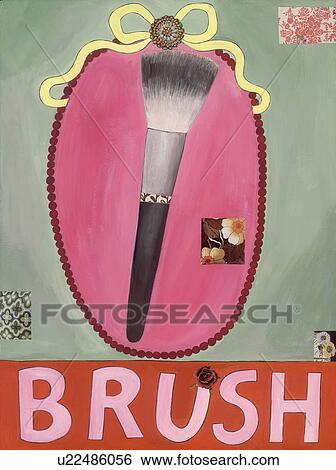 Blush brush View Large Illustration Stock Illustration - Blush brush. Fotosearch