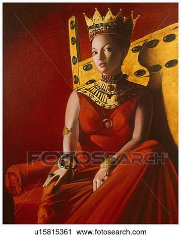 Clip Art - Medieval queen. Fotosearch