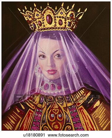 Medieval queen View Large Illustration Clip Art - Medieval queen. Fotosearch