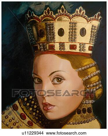 Stock Illustration - Medieval queen. Fotosearch