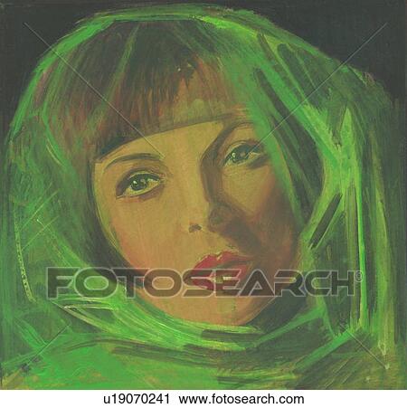 Woman's head with a scarf View Large Illustration Clip Art - Woman's head with a scarf. Fotosearch