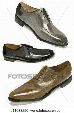 Clipart - Male dress shoes. Fotosearch