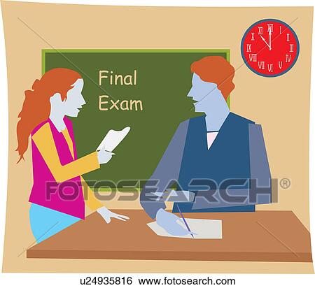Side view of a girl submitting answer sheet to the teacher View Large Illustration Stock Illustration - Side view of a girl submitting answer sheet to the teacher. Fotosearch