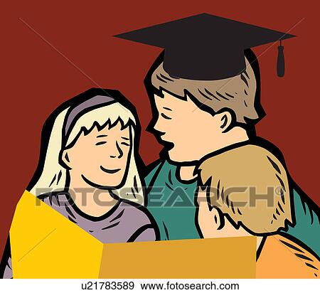 Stock Illustration - Students studying together . Fotosearch