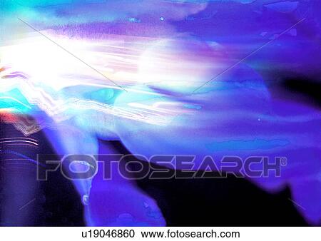 White light streaks superimposed on a blue background View Large Illustration Clipart - White light streaks superimposed on a blue background. Fotosearch