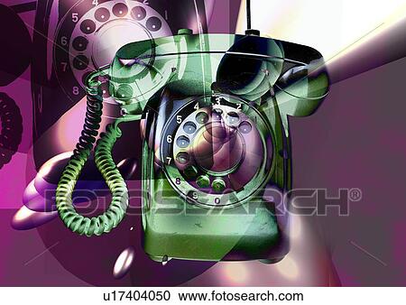 Close-up of a telephone superimposed on a purple background View Large Illustration Clipart - Close-up of a telephone superimposed on a purple background. Fotosearch