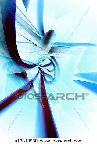 Clipart - Blue lines superimposed on a colored background. Fotosearch