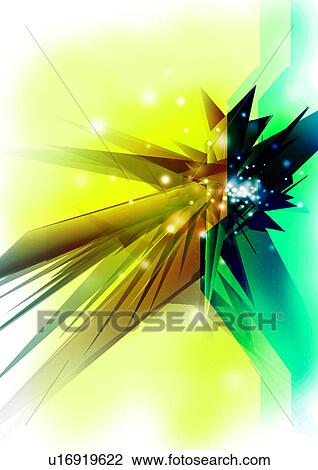 Digital image of an abstract explosion View Large Illustration Drawing - Digital image of an abstract explosion. Fotosearch