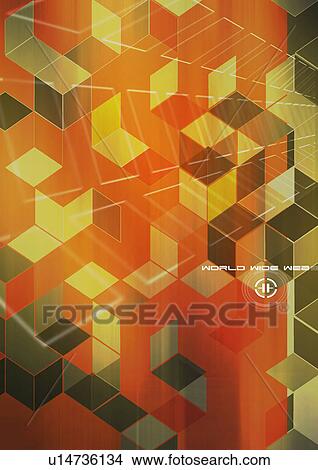 Stock Illustration - Pattern of squares superimposed on a colored background. Fotosearch