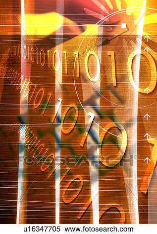 Binary code superimposed on a brown background View Large Illustration Stock Illustration - Binary code superimposed on a brown background. Fotosearch