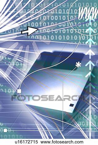 Binary code superimposed on a grey background View Large Illustration Stock Illustration - Binary code superimposed on a grey background. Fotosearch