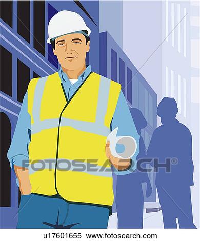 Architect holding blueprint View Large Illustration Stock Illustration - Architect holding blueprint. Fotosearch