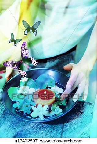 Spa products superimposed on a pastel background View Large Illustration Stock Illustration - Spa products superimposed on a pastel background. Fotosearch