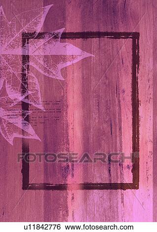 Close-up of leaves superimposed on a pink frame View Large Illustration Stock Illustration - Close-up of leaves superimposed on a pink frame. Fotosearch