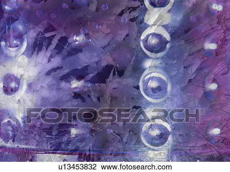 Drawing - Close-up of rivets superimposed on a purple background. Fotosearch