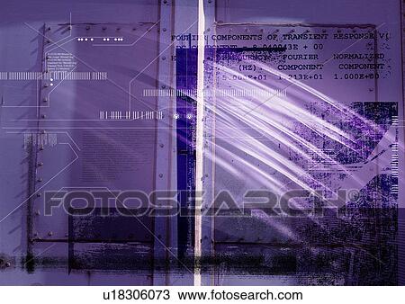 Light streaks superimposed on a blue background View Large Illustration Drawing - Light streaks superimposed on a blue background. Fotosearch