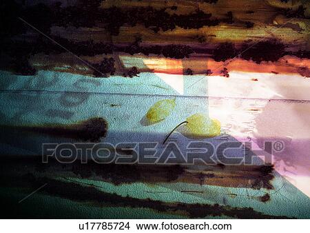 Stock Illustration - Rusted pattern superimposed on a dark background. Fotosearch