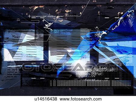Stock Illustration - Text superimposed on a dark background. Fotosearch